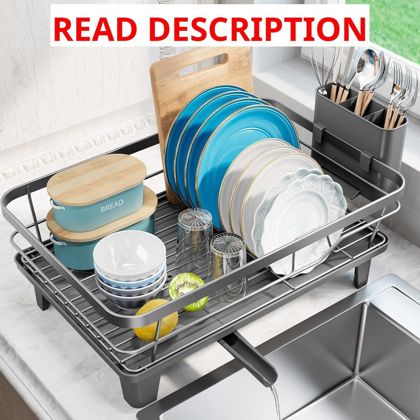 Urakify Dish Drying Rack 16.5" x 12.2" Grey