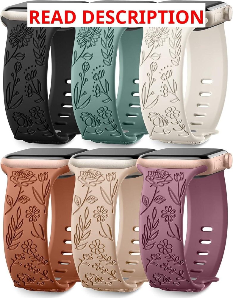 SNBLK Floral Bands for Apple Watch 38 49mm