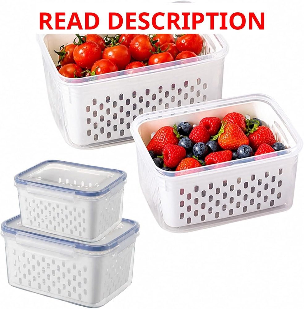 Fruit Storage Containers with Colander Lid
