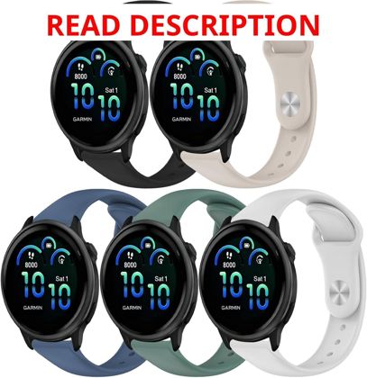 Garmin Watch Bands 20mm Soft Silicone Sport