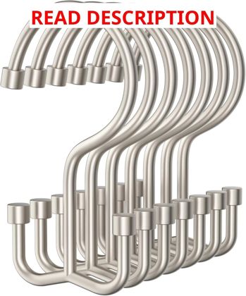 OEH Shower Curtain Hooks 12 Pcs Matte Nickel