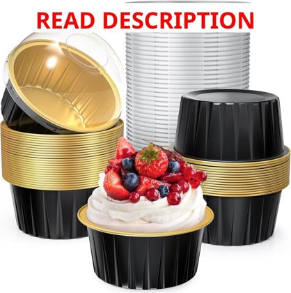 Mini Cake Pans with Lids 40 Pack Ramekins