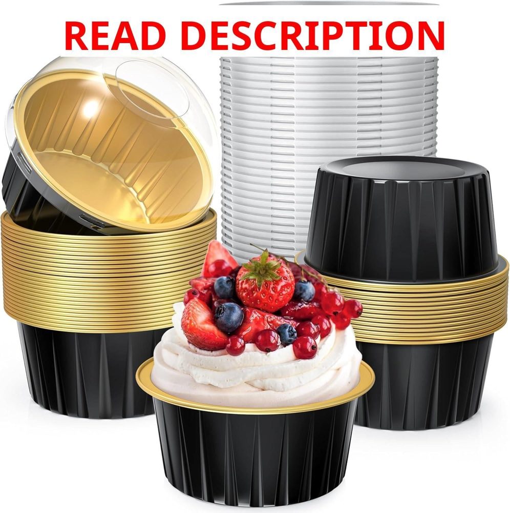 Mini Cake Pans with Lids 40 Pack Ramekins