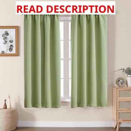 Aiyufeng Sage Green Blackout Curtains 63"