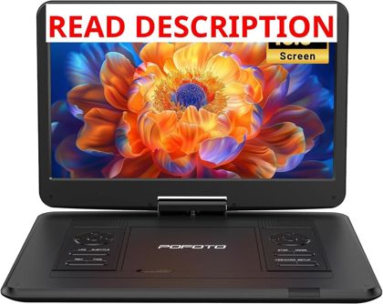 POFOTO 17.5" Portable DVD Player 15.6" Screen