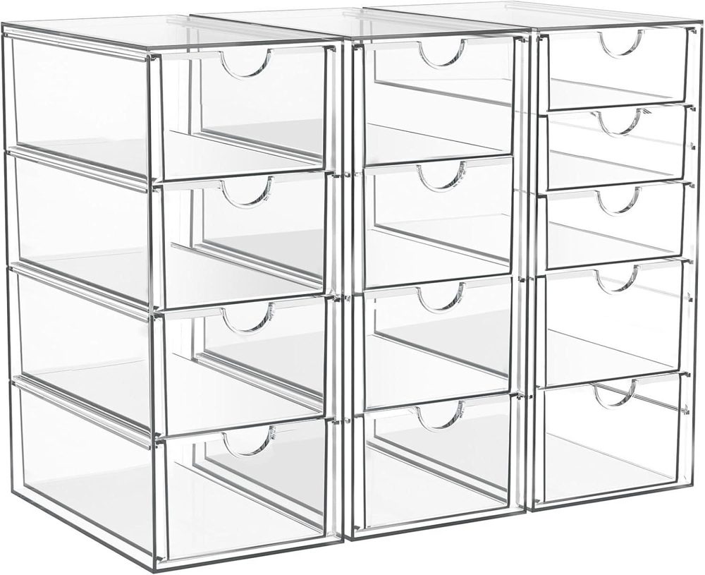 ARSTPEOE Acrylic 13-Drawer Organizer for Desk
