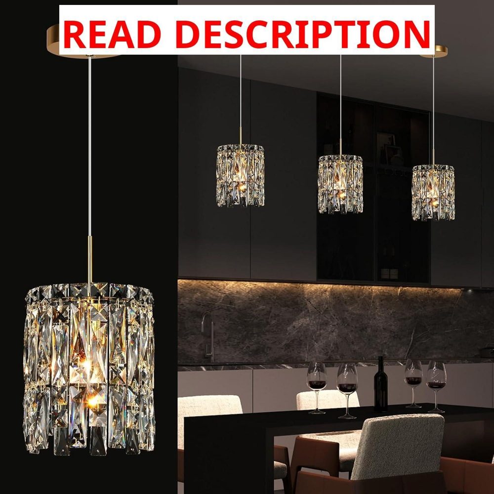 Modern K9 Gold Crystal Pendant Lights