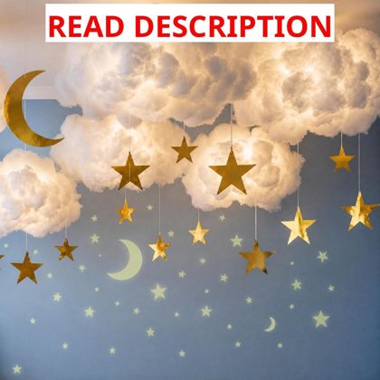 Novabright 39 Pcs Gold Moon & Star Decor