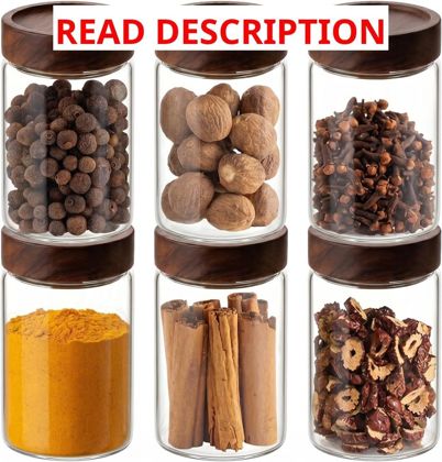 Glass Storage Jars with Lids 18oz (Set of 6)