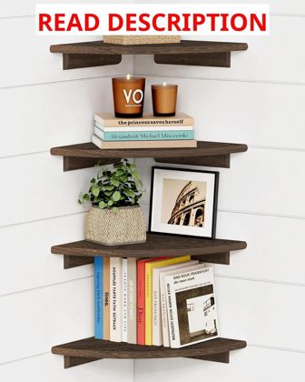 Forbena 4-Pack Corner Floating Shelves (12")
