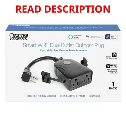 PLUG SMART OUTDR BLK 1PK
