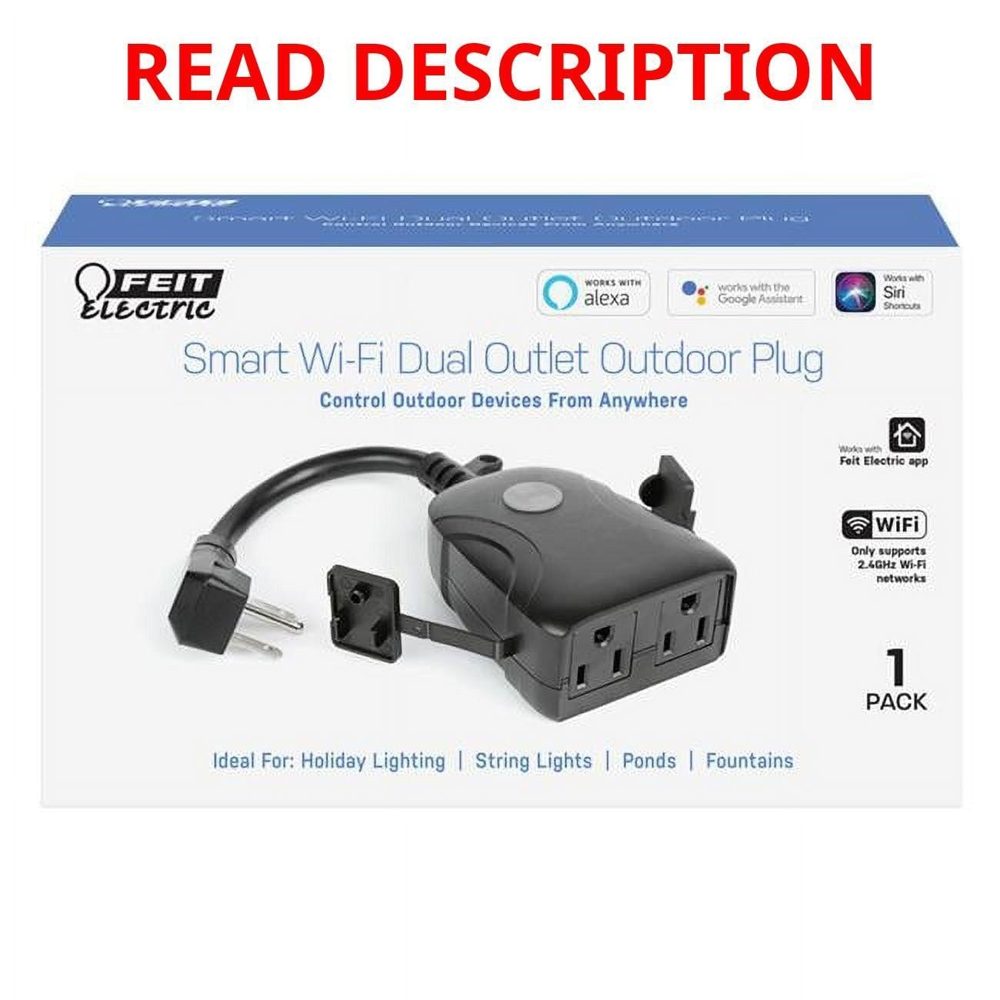PLUG SMART OUTDR BLK 1PK