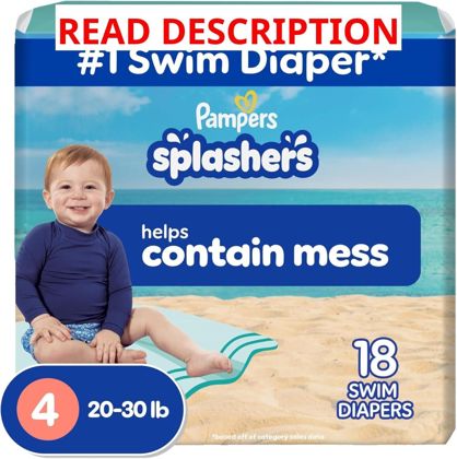 Pampers Splashers Swim Diapers Size 4 18 ct