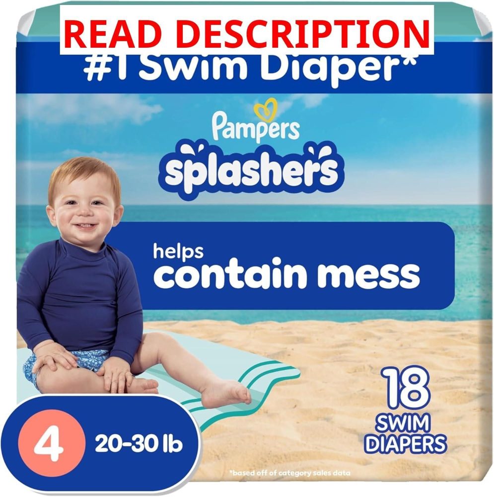 Pampers Splashers Swim Diapers Size 4 18 ct