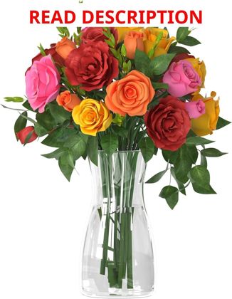 Der Rose 8" Glass Vase for Wedding Centerpiece