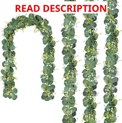 CQURE 4Pcs Eucalyptus Garland Decor