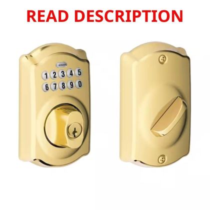Camelot Bright Brass Keypad Deadbolt