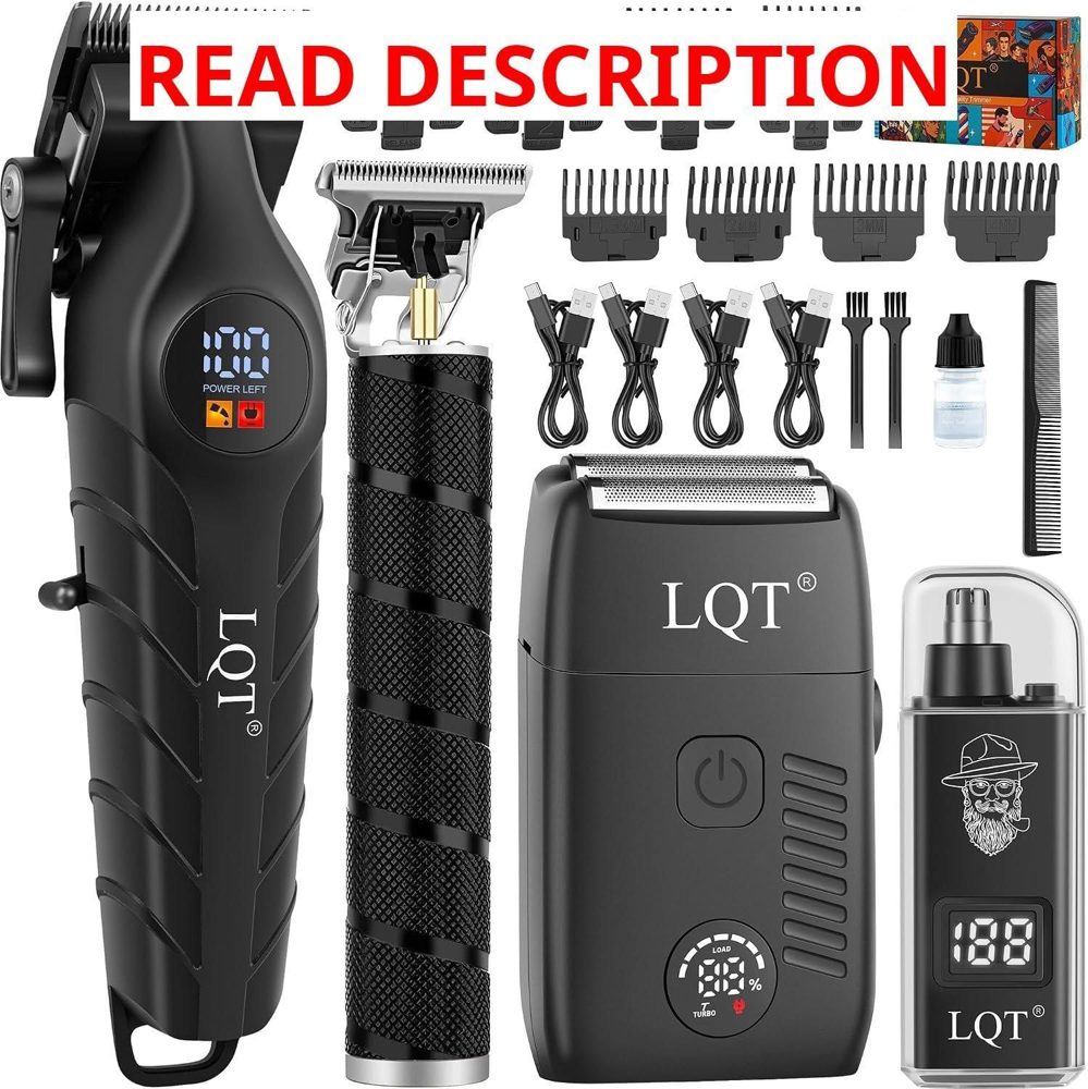Men's Cordless Hair Clippers & Trimmer (Black)