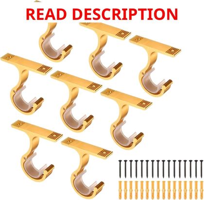 uxcell Curtain Rod Holders 85mm Gold