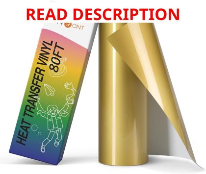HTVRONT Heat Transfer Vinyl Roll 12"x80ft Gold