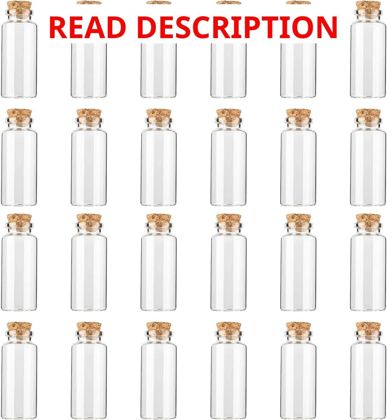 10 ml Glass Bottles with Cork Stoppers (24pk)