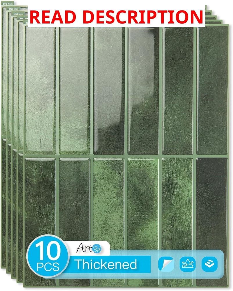 Art3d Subway Tile Peel & Stick Green