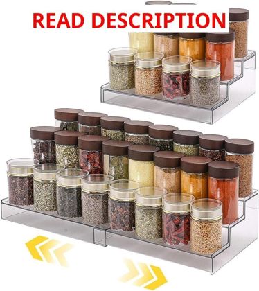 Expandable 3-layer acrylic spice rack