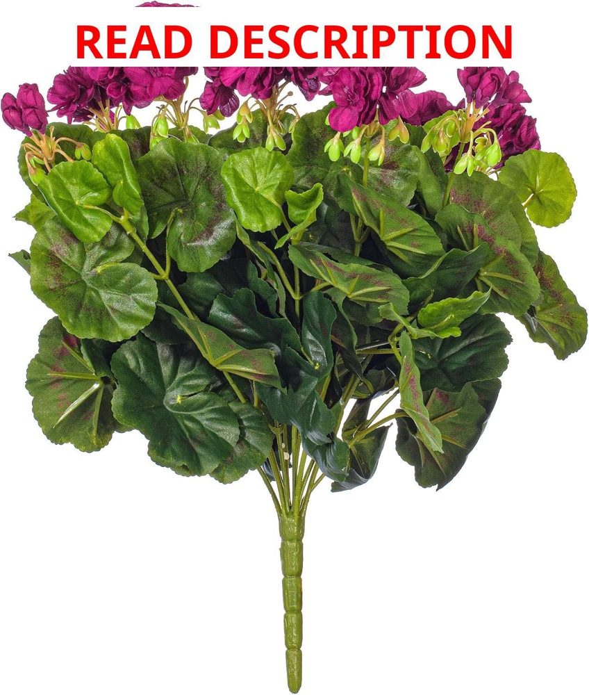 Vickerman Purple Geranium Bush 17.5"