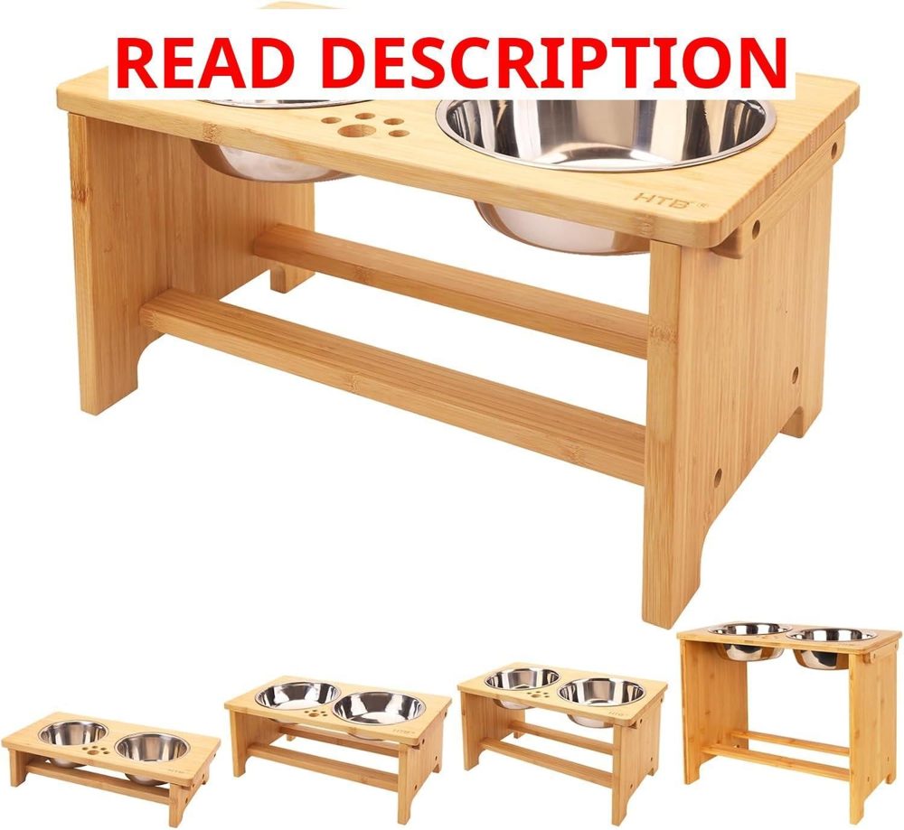 HTB Elevated Dog Bowls Raised Bowl Stand