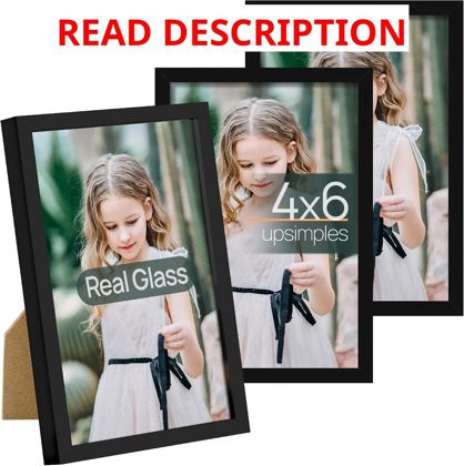 upsimples 4x6 Picture Frame Glass Black (3)