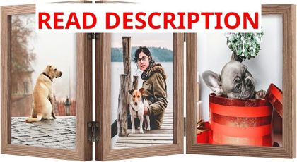 TOFOREVO 3 4x6 Picture Frame Triple Wood