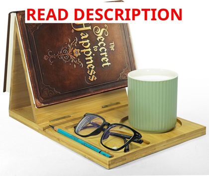 ZenRich Bamboo Book Stand Foldable Nook
