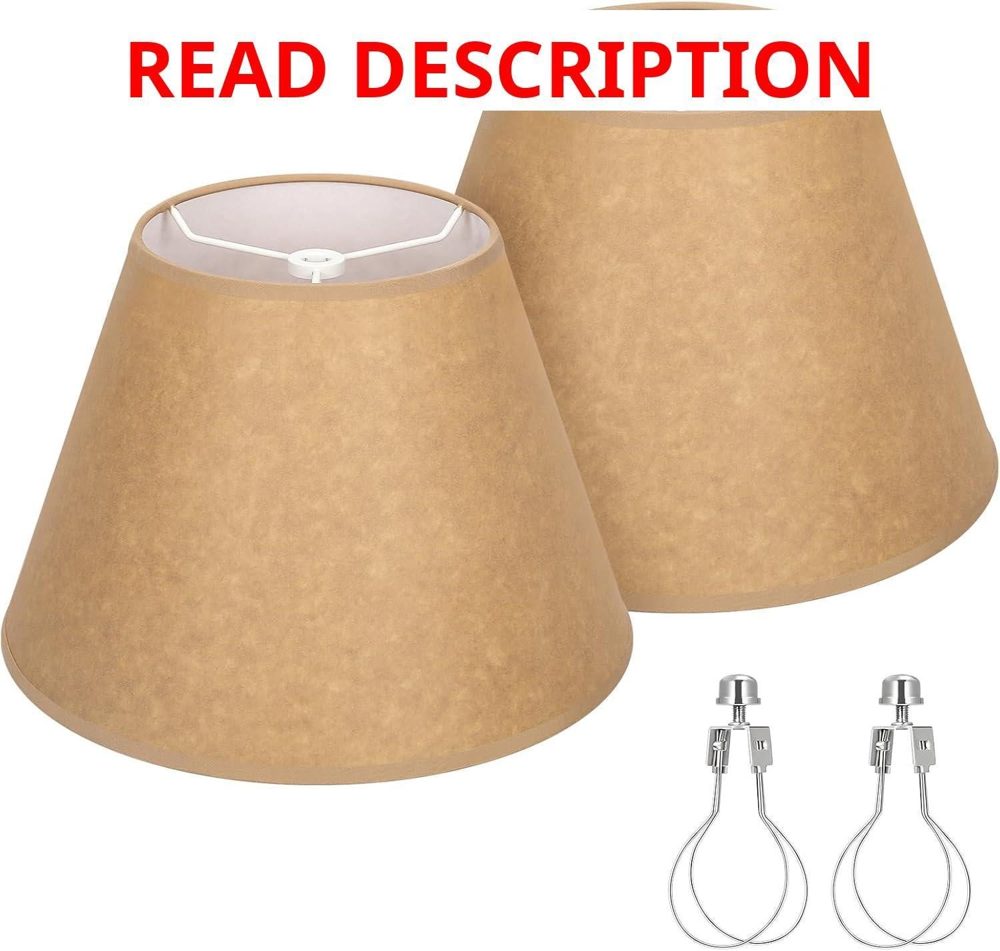 Oiled Paper Lampshades Set 2 5.5"Top/10"B