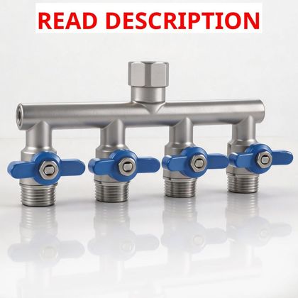 304 Stainless Steel Garden Hose Splitter 4-Way