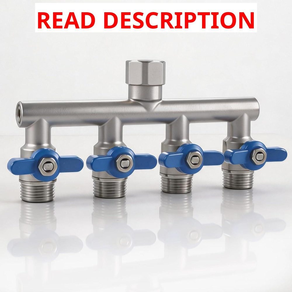 304 Stainless Steel Garden Hose Splitter 4-Way