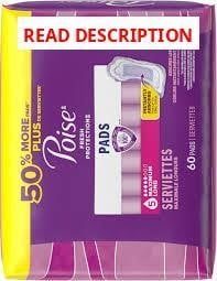 Poise Fresh Protection 5 Long Incontinence Pads