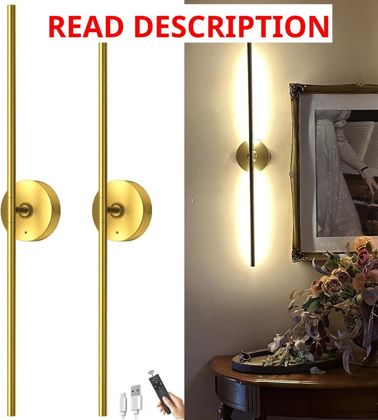 Battery Operated Wall Sconce Set (2) 10000mAh