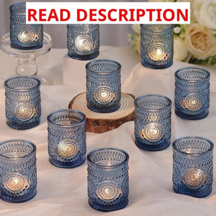 DARJEN Blue Votive Holders Set of 36