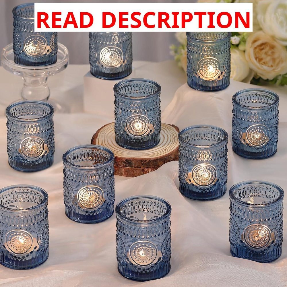 DARJEN Blue Votive Holders Set of 36