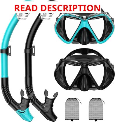 Snorkeling Gear for Adults Snorkel Mask Set