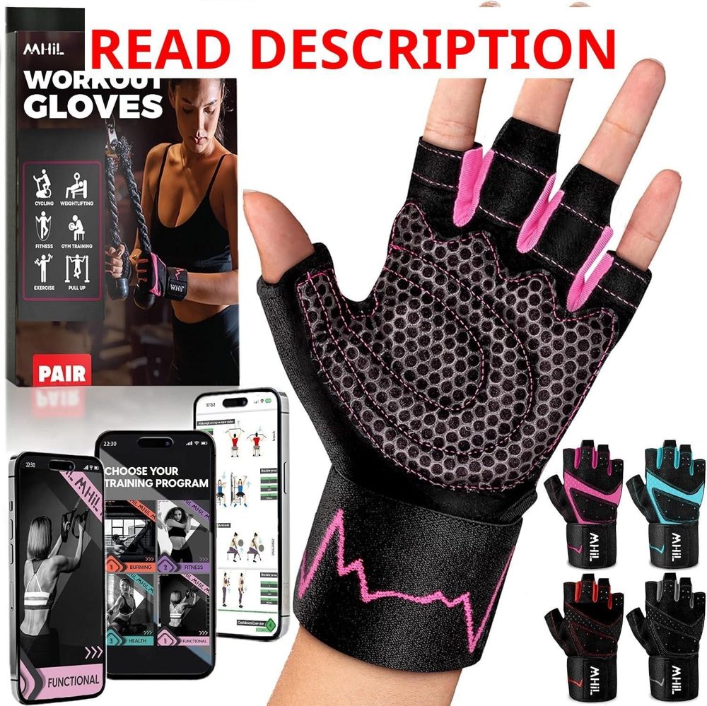 MhIL Workout Gloves for Women   Breathable Grip