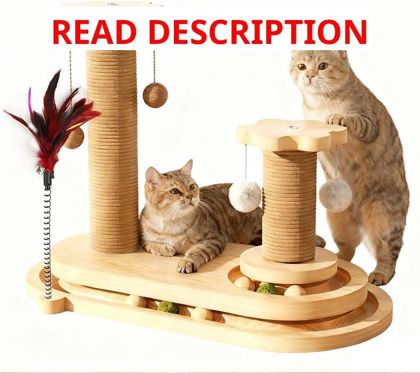 Cat Scratching Post Sisal 4-in-1 Cat Center