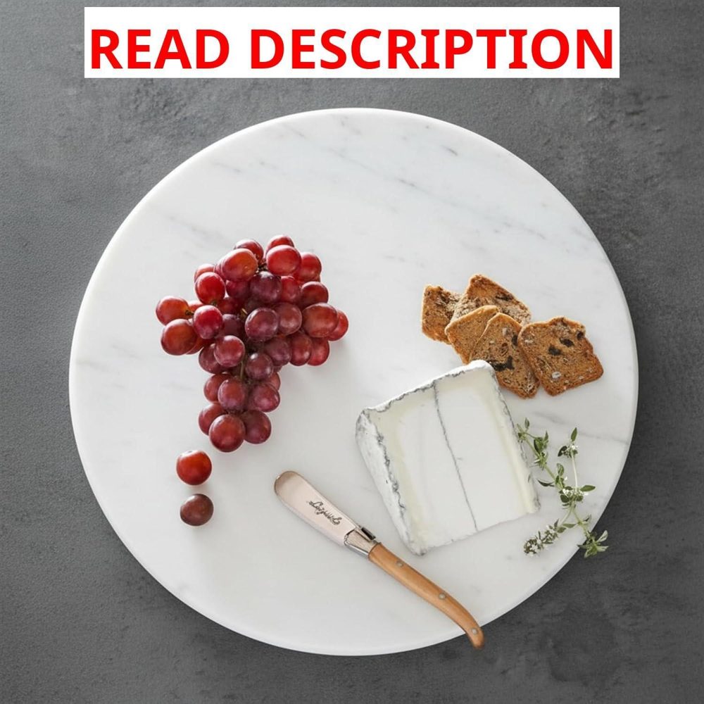 Reallnaive Round Marble Cheese Board 11.8"