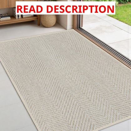 Khaki Ultra Thin Indoor Door Mat 24"x36"