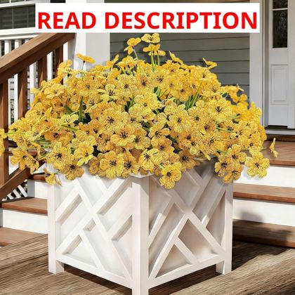 UV Resistant Artificial Flowers Yellow