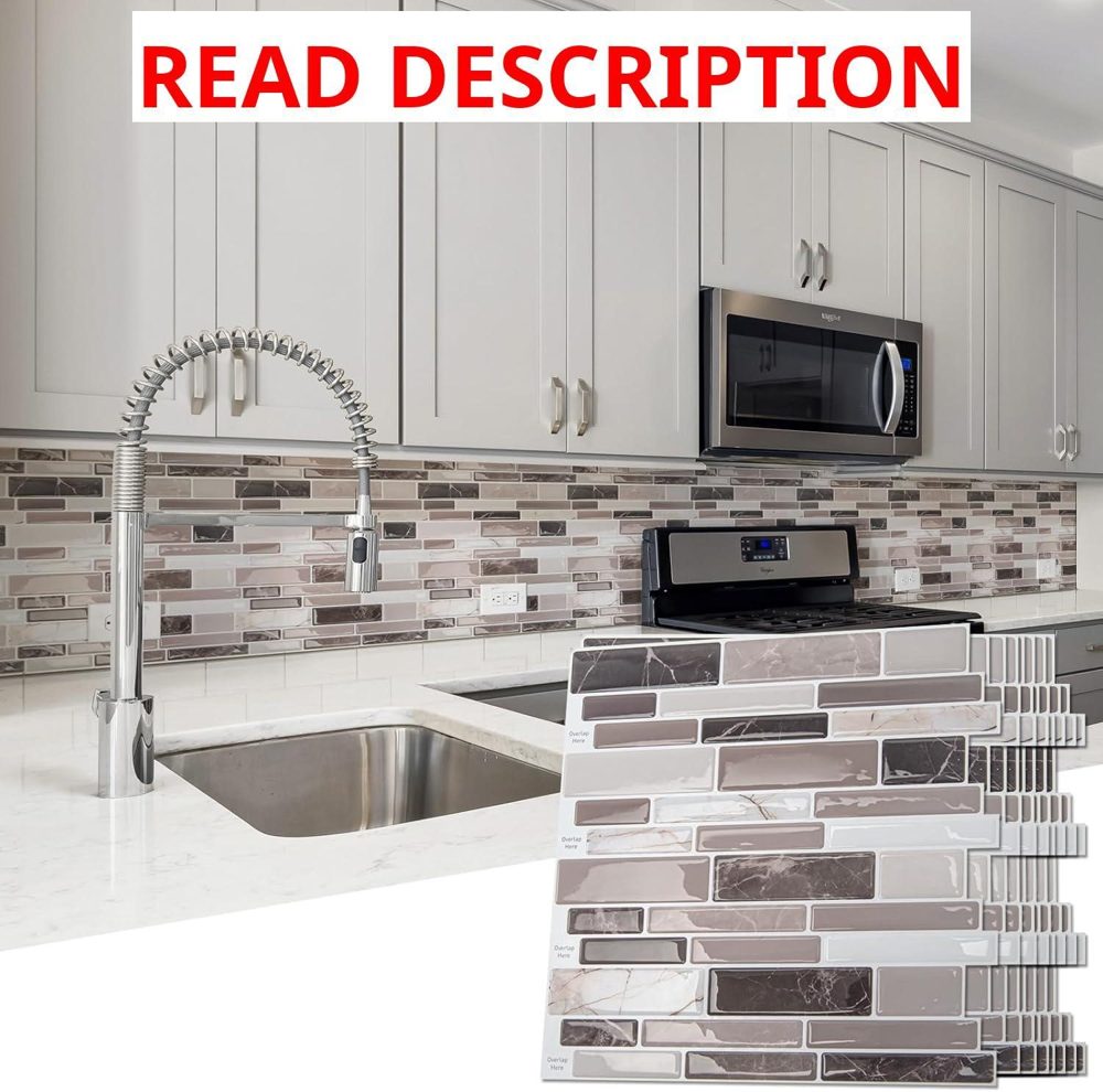 Art3d Stone Peel & Stick Backsplash 10-Sheet