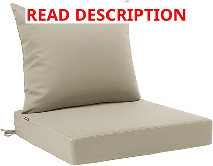Favoyard Patio Cushions 22x24 Beige