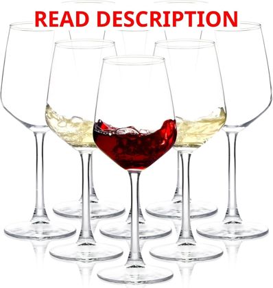 SHYRC 8-Piece Wine Glass Set 12oz Long Stem