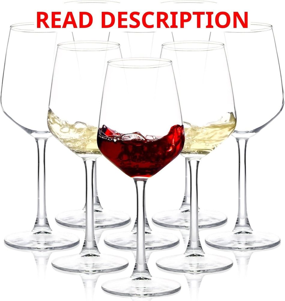 SHYRC 8-Piece Wine Glass Set 12oz Long Stem