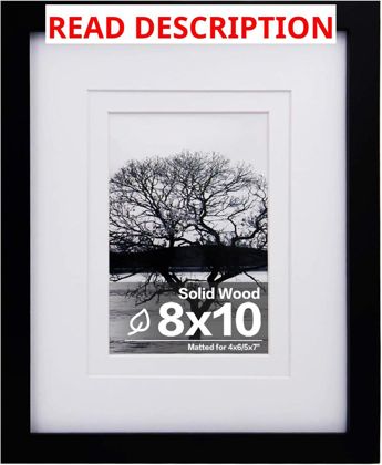 Egofine 8x10 Solid Wood Frame Plexiglass